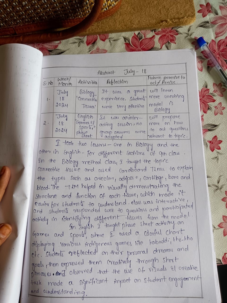 Teaching Reflection Document 5